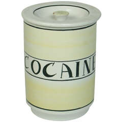 Vintage Italian Ceramic "Cocaine" Cookie Jar