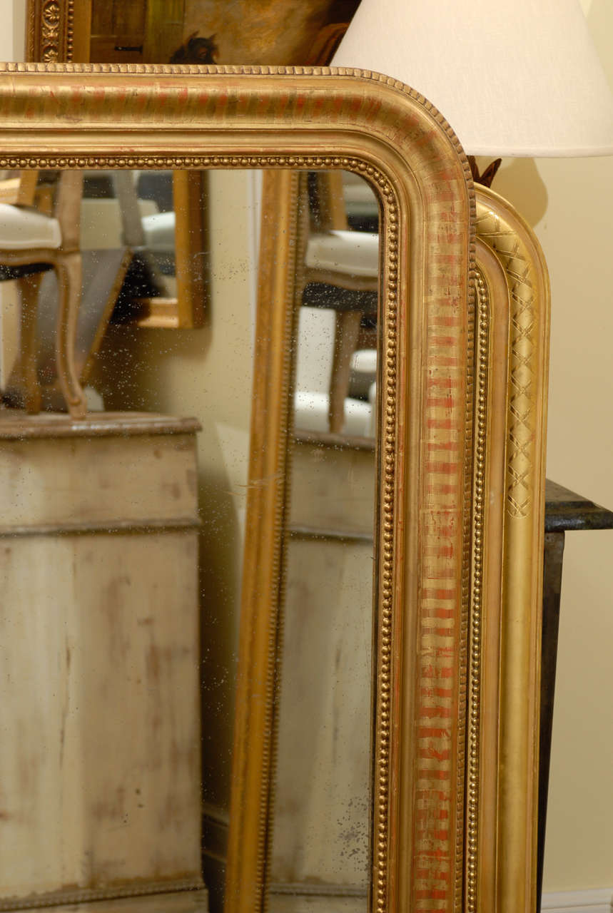 Large French Gilt Louis Philippe Style Mirror 1