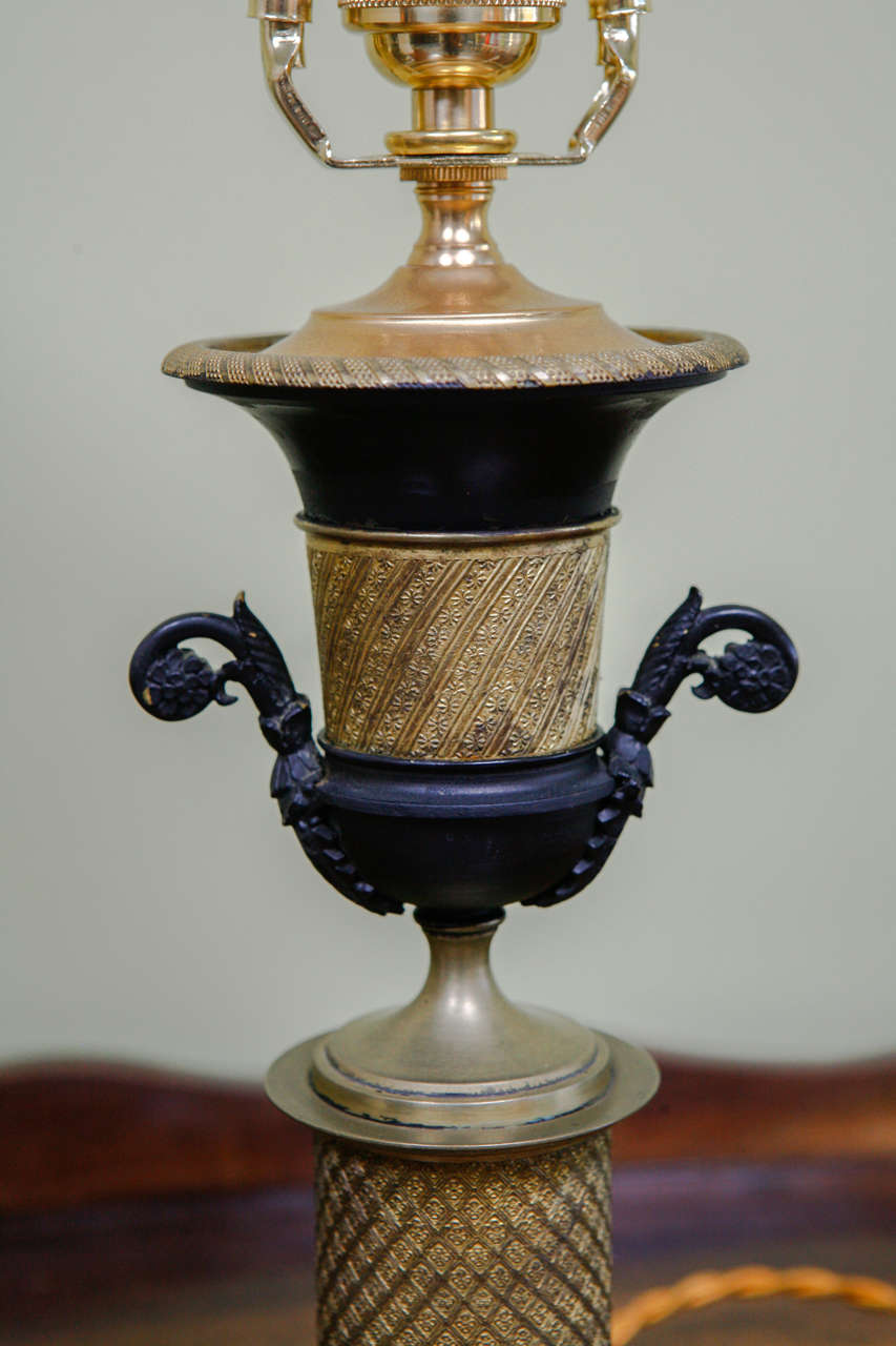 A Pair of Second Empire Urns, c. 1860, Mounted as Lamps. 1