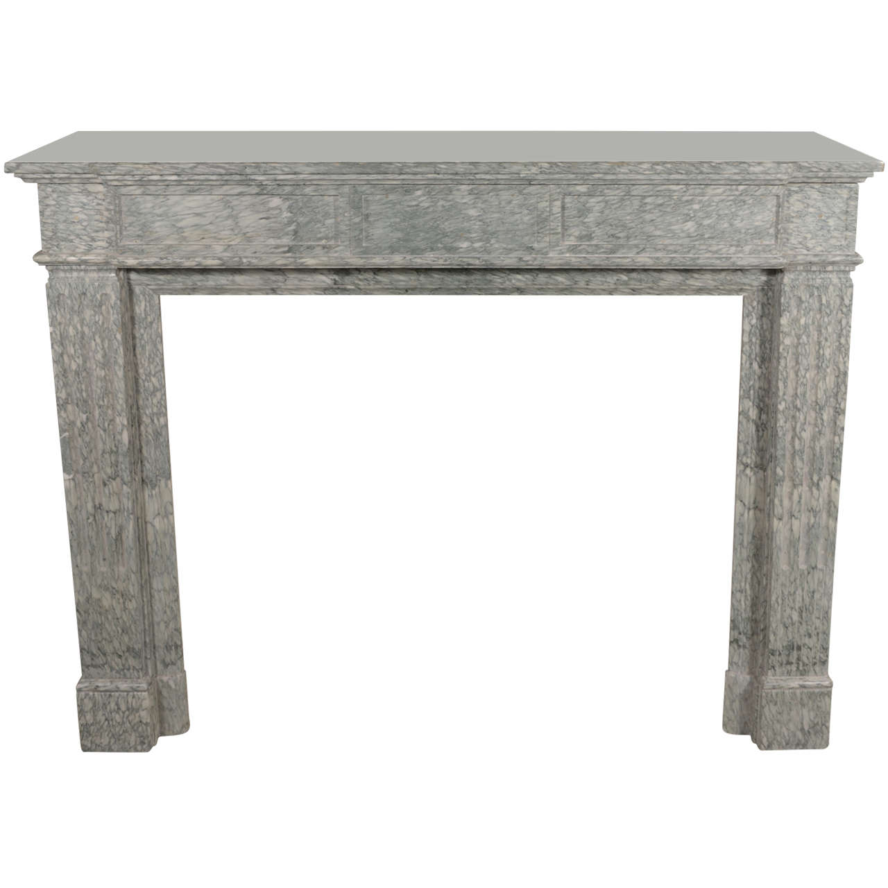 Light Green Marble Fireplace Mantel For Sale at 1stDibs
