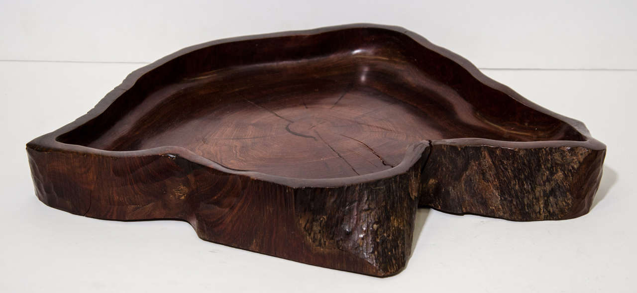 Jean Gillon Large Centerpiece Jacaranda Wood Bowl