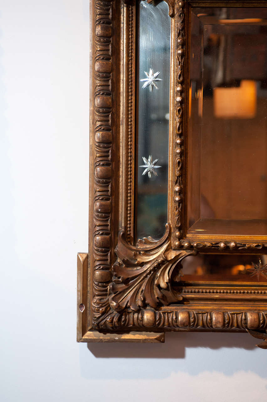 Belgian Spectacular 19th Century Gilt Cushion Mirror