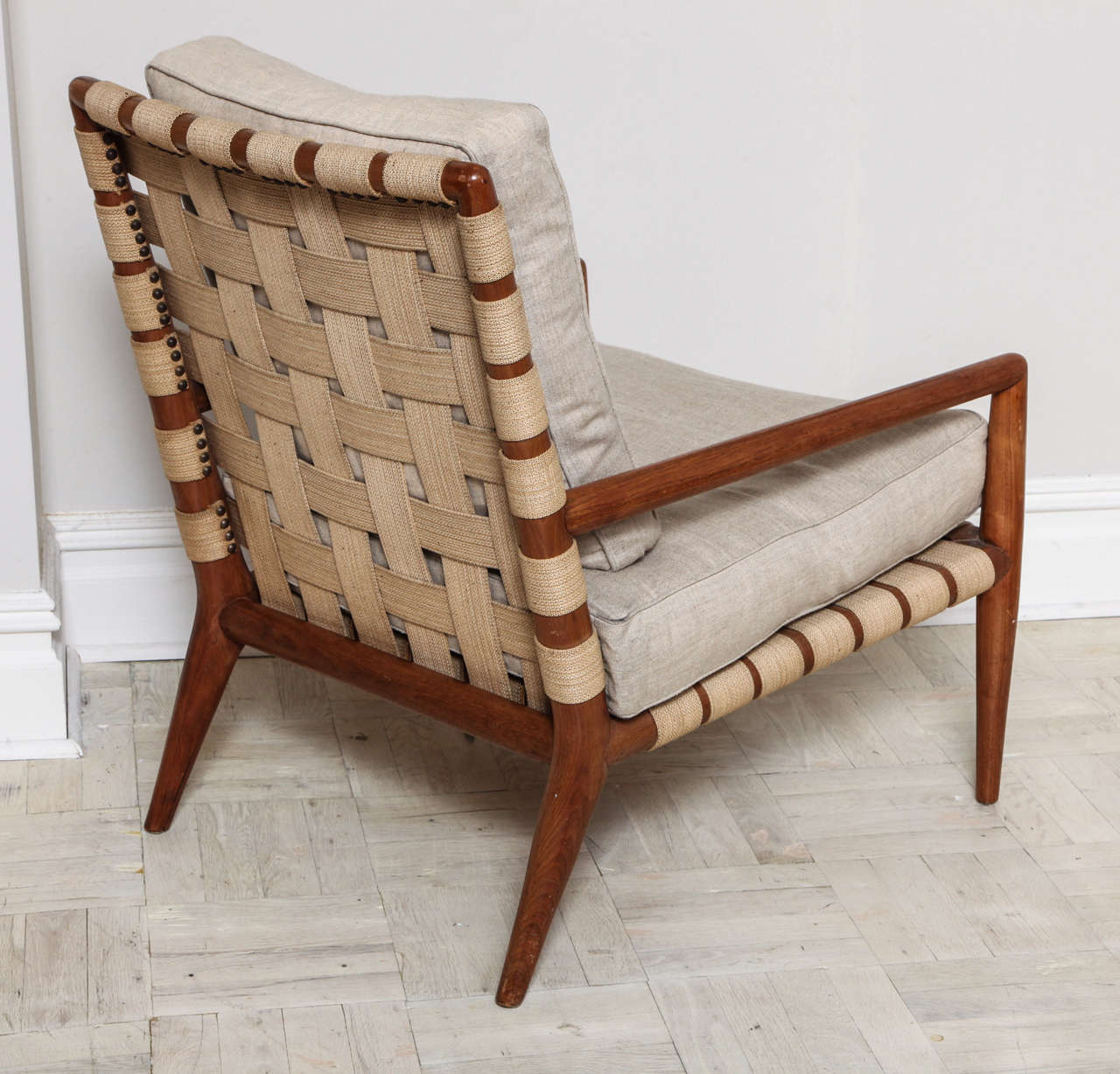 Mid-20th Century Pair of 20th C. Armchairs and Ottoman by TH Robsjohn-Gibbings