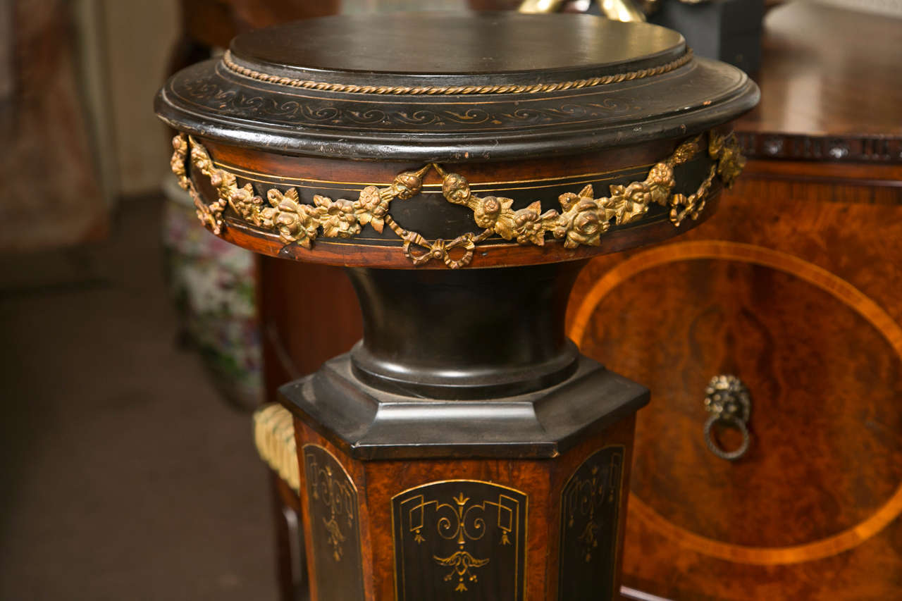British Pair Victorian Wooden Pedestals