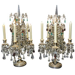 A Pair of girandoles in Louis XVI style