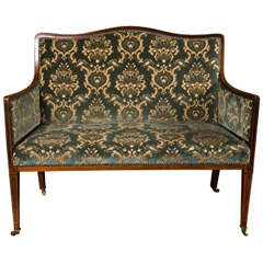 Edwardian, Inlaid Mahogany Settee 4