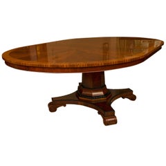 Custom Regency Style 56"  Diameter Mahogany Dining Table