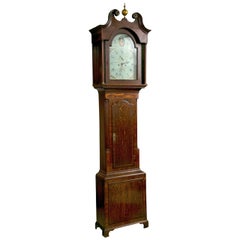 Antique English Oak Tall Case Clock