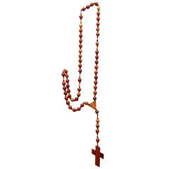 Vintage Oversized Wood Rosary