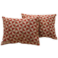 Indian Block Print Pinwheel Design Pillows