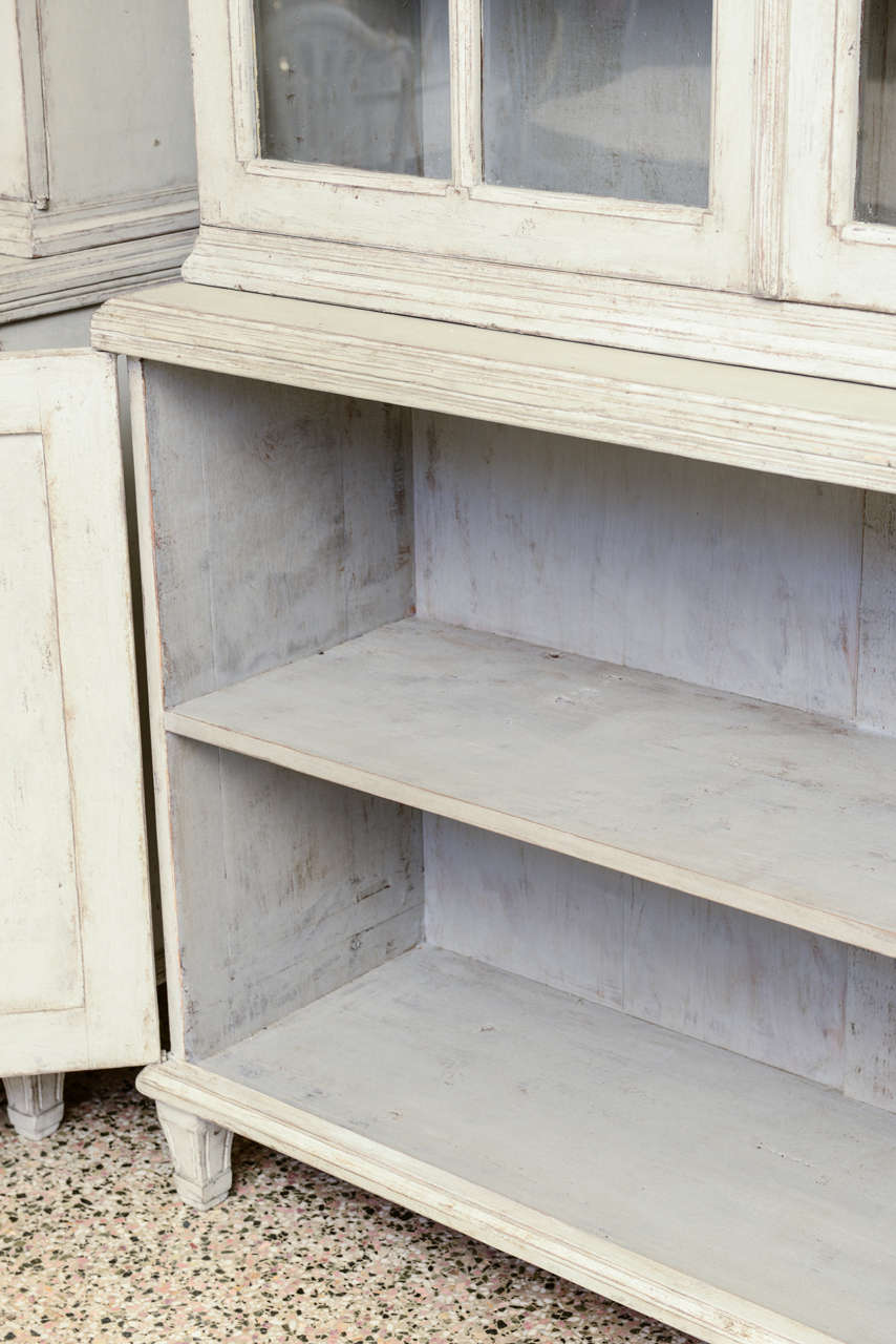 19th Century Pair of Large Antique Swedish Gustavian Library Cabinets