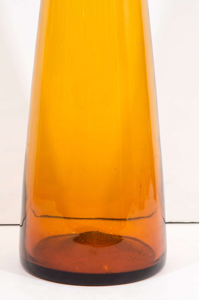 mid century glass decanter
