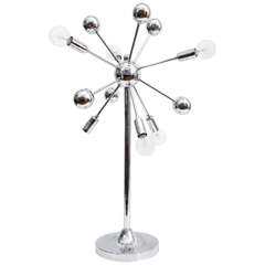 Midcentury Chrome Sputnik Table Lamp