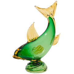 A Mid Century Murano Glass Fish Sculpture