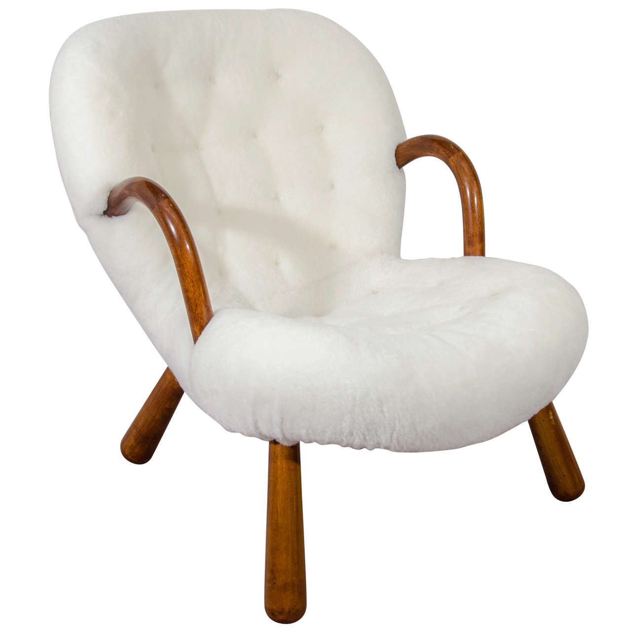 Midcentury "Clam" Chair by Philip Arctander (Formerly Martin Olsen)