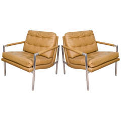 Pair of Mid Century Lounge Chairs by Harvey Probber