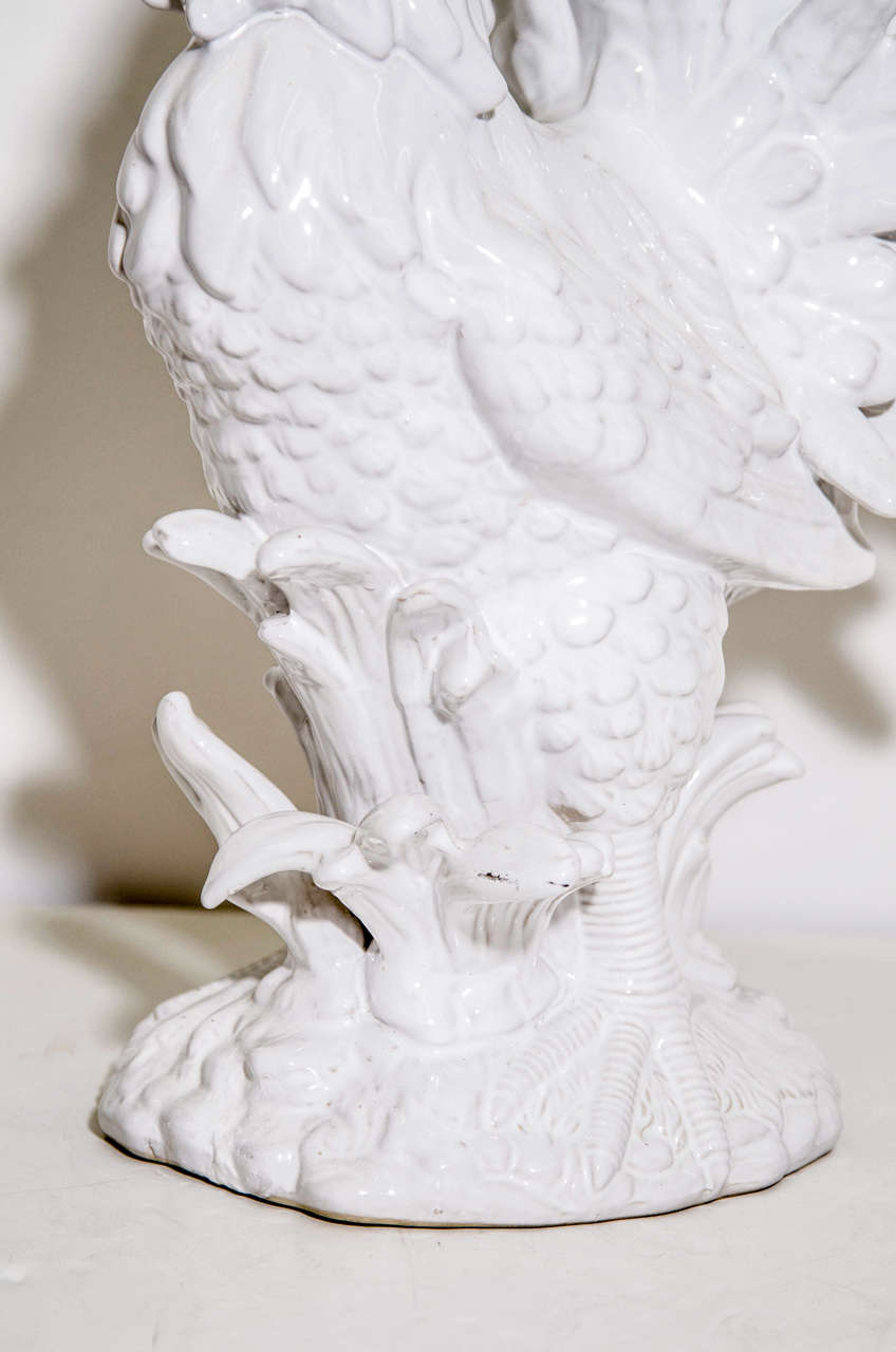 large white ceramic rooster