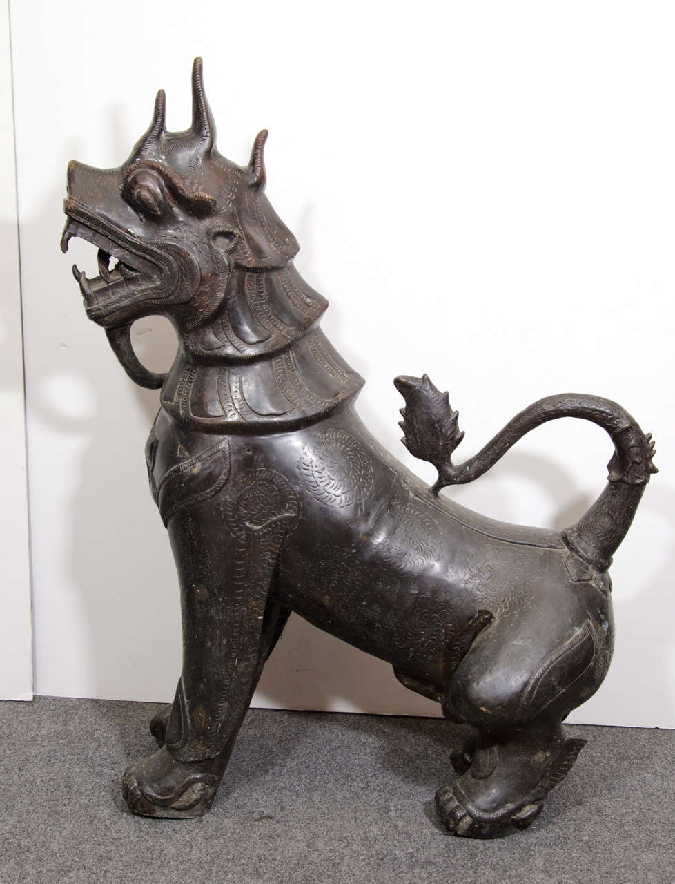 Pair of Antique Bronze Foo Dog Sculptures at 1stDibs antique bronze