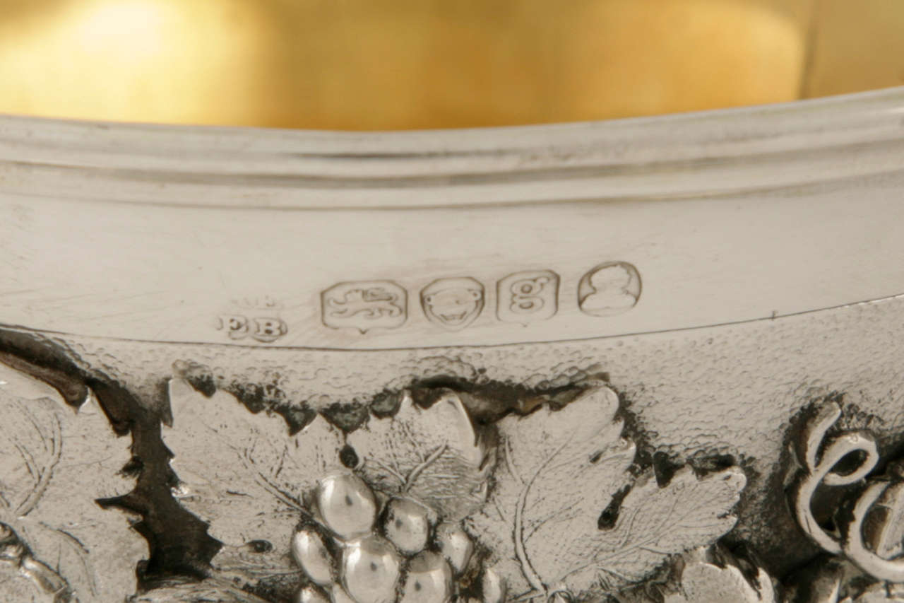 British Impressive Antique Sterling Silver Goblet