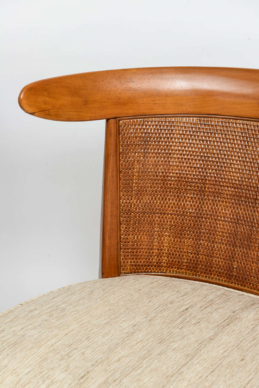 Pair of Silk Upholstered Erwin-Lambeth Slipper Chairs 2