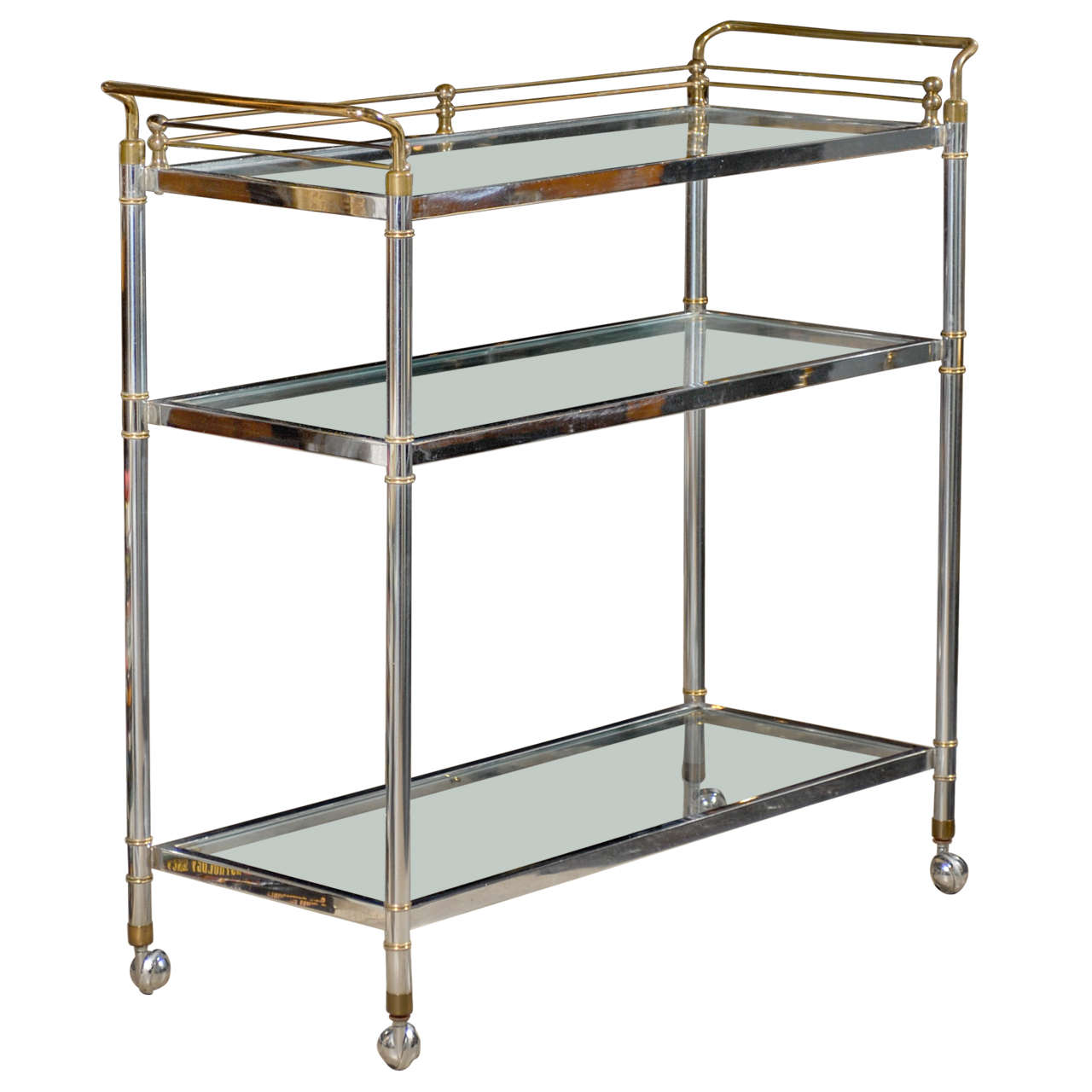 Exceptionally Tall Bar Cart at 1stDibs