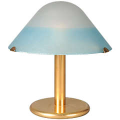 24x Italian glass and brass table lamp