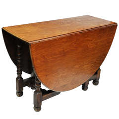 English Oak Gateleg Table, Circa 1900