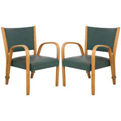 A Set Steiner Bow-Wood Lounge Chairs.