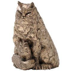Ceramic Cat Sculpture 1970s