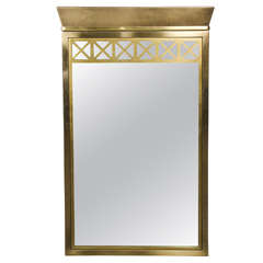 1970s Belgium Metal Frame Mirror