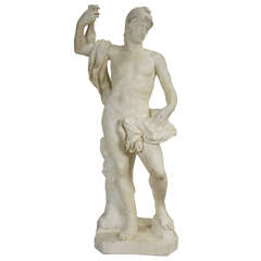 Early 19th Century Carved Statuary Marble Figure of Mercury