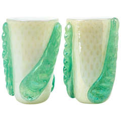 Pair of Large Murano Blown Vases 3