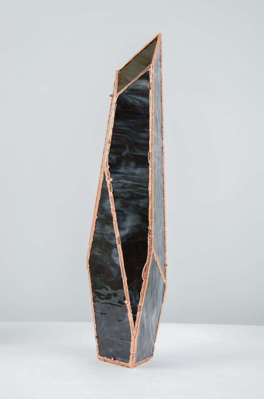 OverNight Vases, Unique Glass and Copper Mixed Colored Vases by Odd