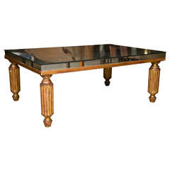 Mirrored Coffee Table with Gilt Finish