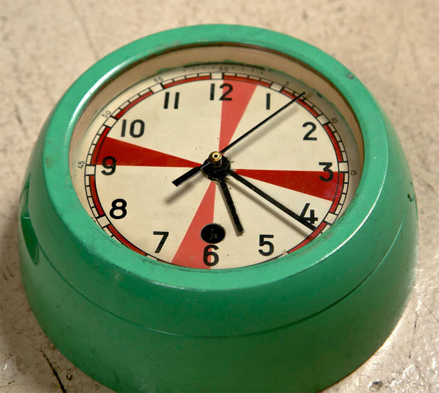 Green 1960s Russian Submarine Clock