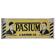 Antique "Pastum" Before and After Two-Sided Sign 7