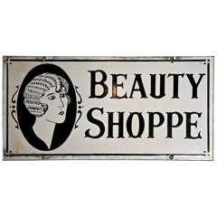 Antique "Beauty Shoppe" Sign