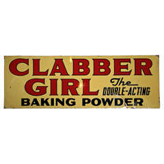 Antique Two-Sided "Clabber Girl" Sign 8