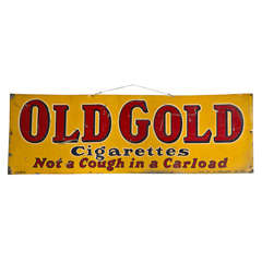 Antique "Old Gold Cigarettes" Sign