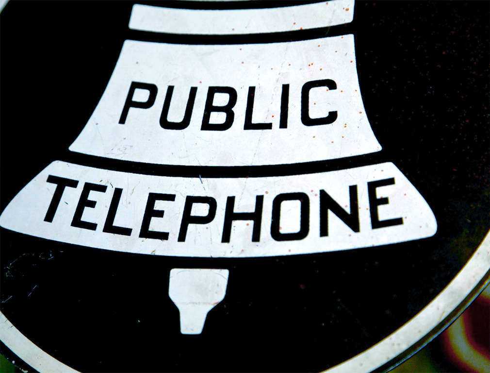 Antique "Public Telephone" Sign at 1stDibs public telephone sign, old