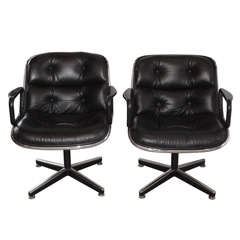Pair of Mid-Century Executive Chairs, Charles Pollock for Knoll