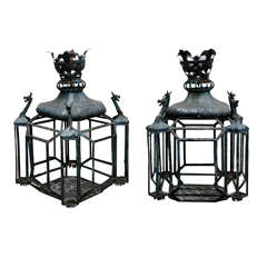 Pair of Iron Lanterns