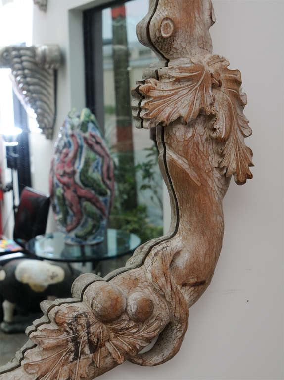 American Carved Wooden Mirror