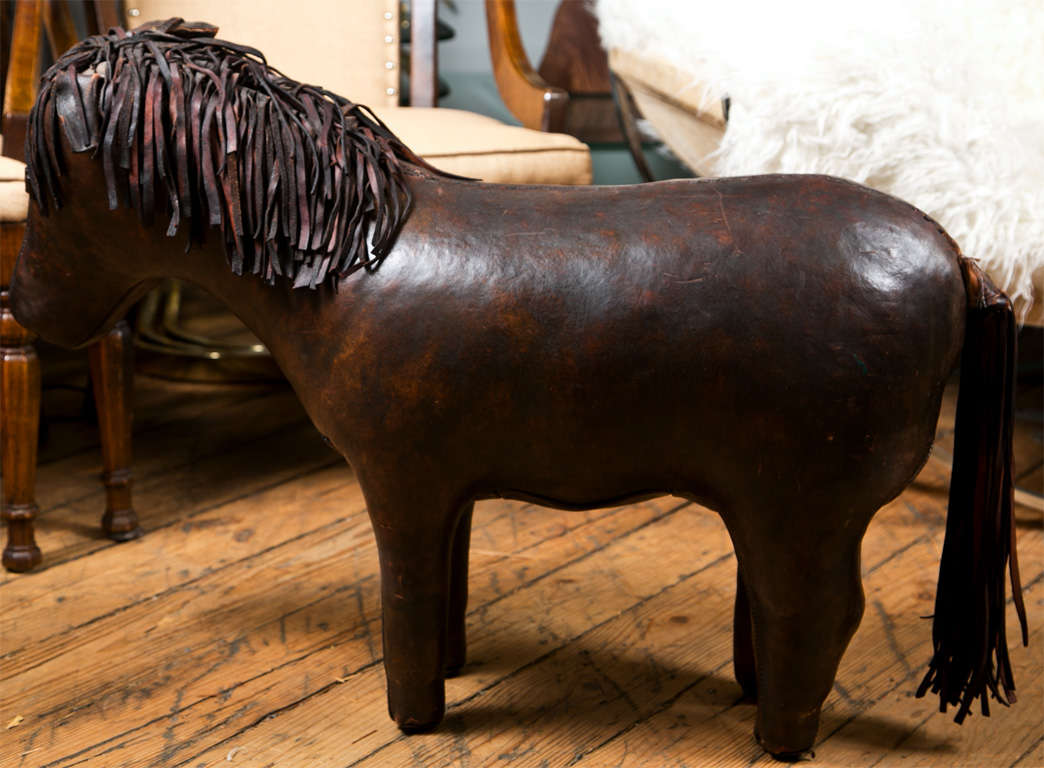 Mid-20th Century Pony Ottoman by Abercrombie & Fitch