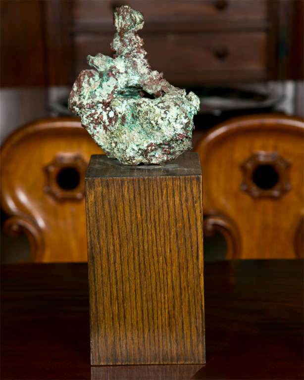 Copper Ore on Wood Pedestal