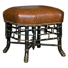 Regency Style Hexagonal Stool 6
