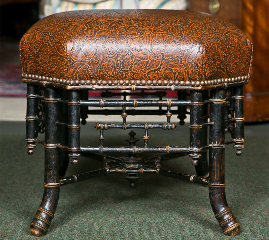 Regency Style Hexagonal Stool For Sale at 1stDibs