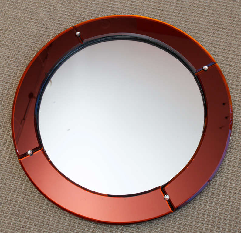 Art Deco Red Mirror