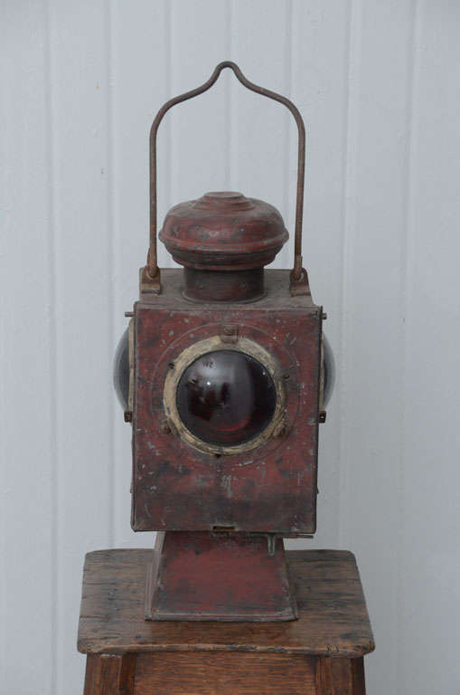 Railway Lantern In Good Condition For Sale In Sag Harbor, NY
