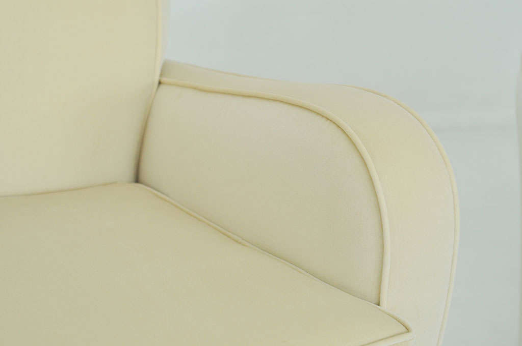 Fabric Paul Frankl Swivel Lounge Chairs